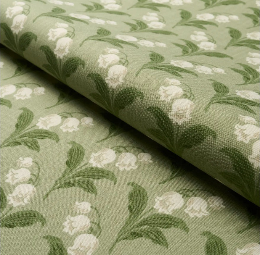 Lily of the Valley Pillow Cover - Green and White