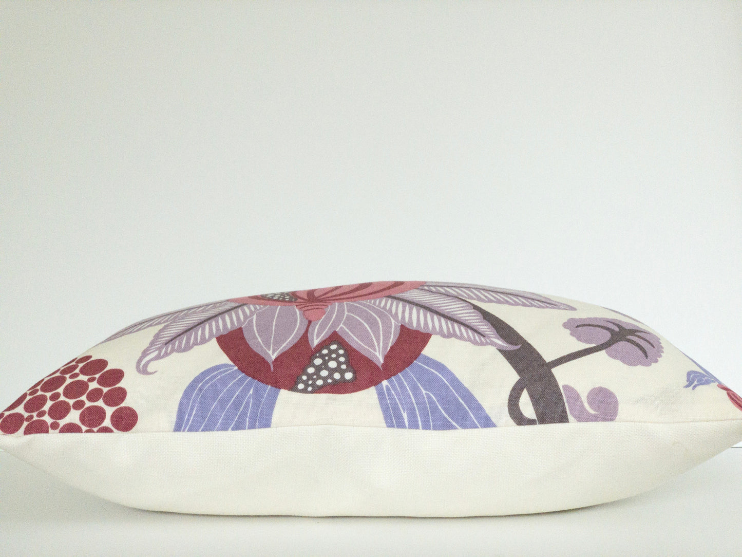 Maharani Beaded Lumbar Pillow - Raspberry