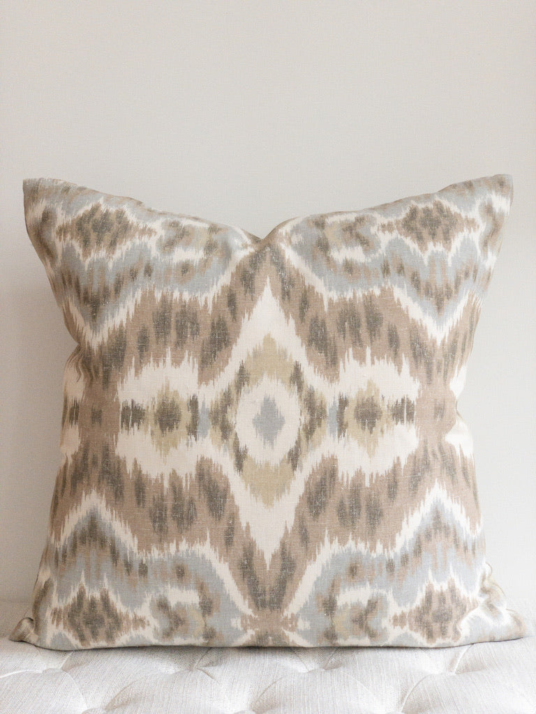 Casablanca Ikat Pillow - Pewter