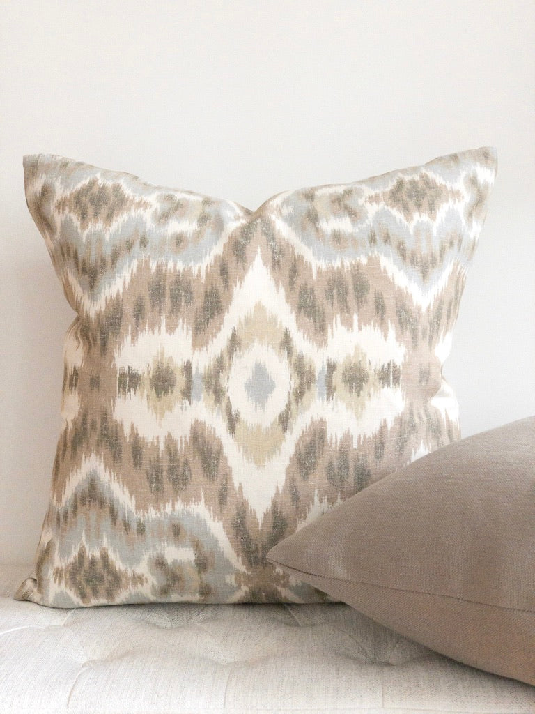 Casablanca Ikat Pillow - Pewter