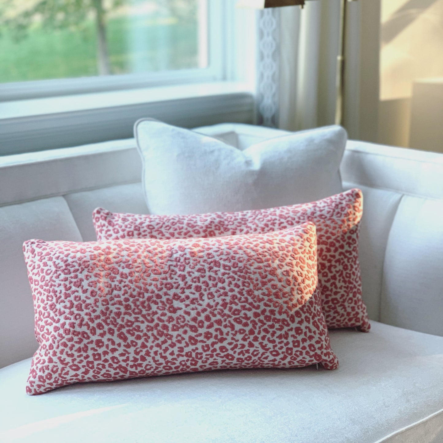 Rust leopard print lumbar pillow cover, leopard pillow, animal print pillow, accent pillow, cushion, throw pillow, 12 x 22 pillow cover