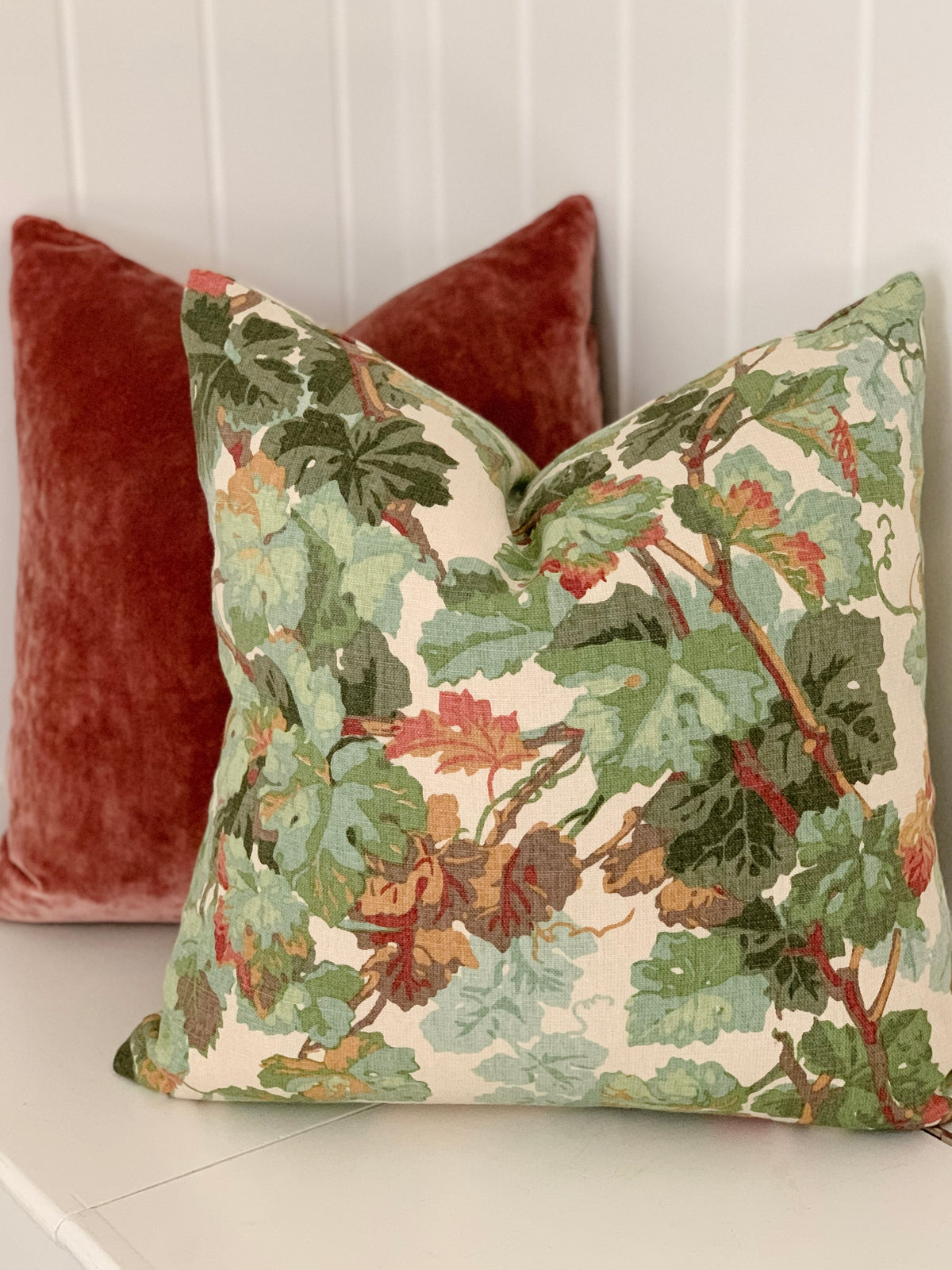 Green Leafy Vine Pillow