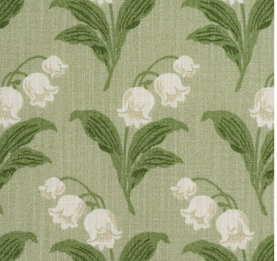 Lily of the Valley Pillow Cover - Green and White