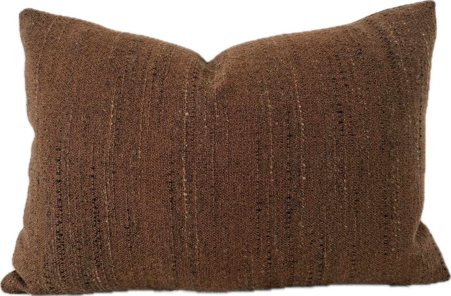 Dark Copper Wool Texture Pillow