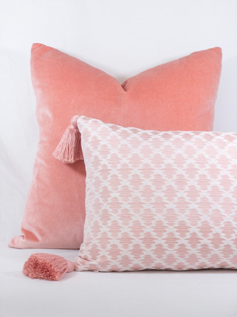 Blush pink decorative pillows
