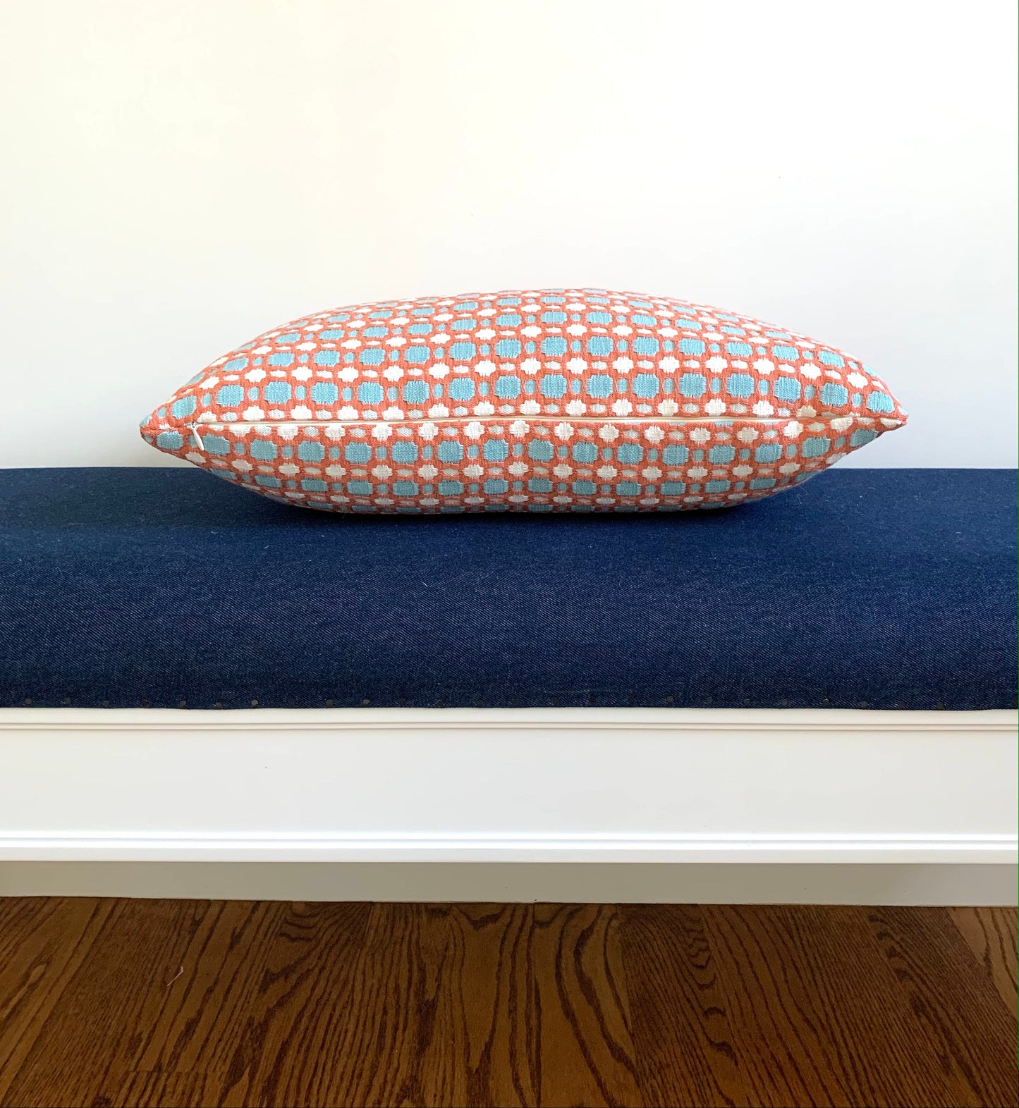 Delilah Pillow - Coral and Aqua