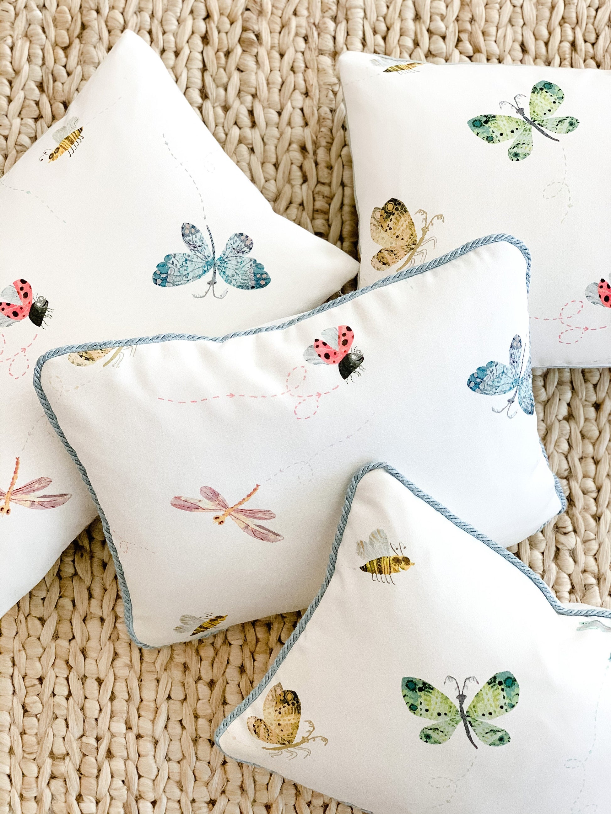 Butterfly insect motif decorative pillow